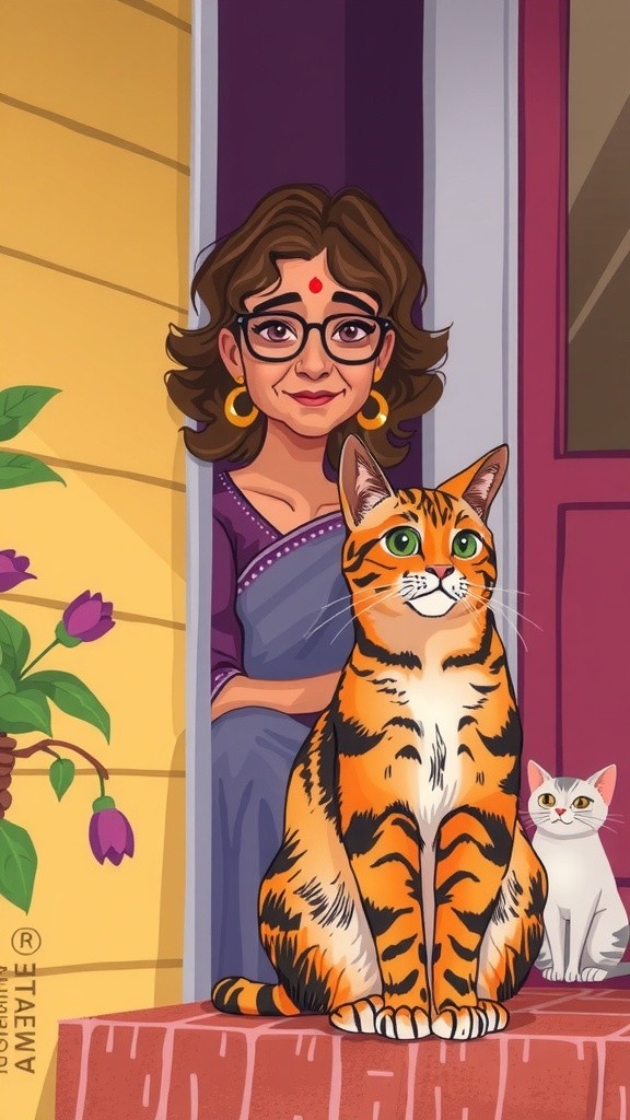 The Old Lady and Her New Feline Friends