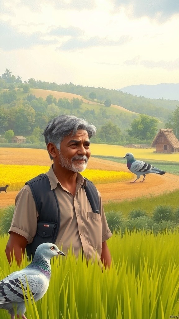किसान और कबूतर: सोने का अंडा