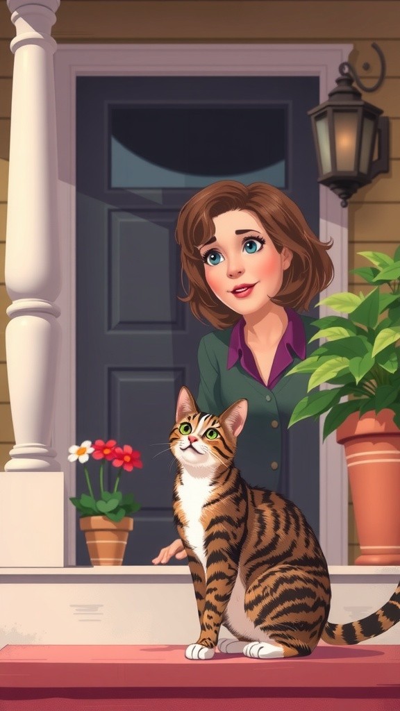 The Old Lady and Her Feline Friends
