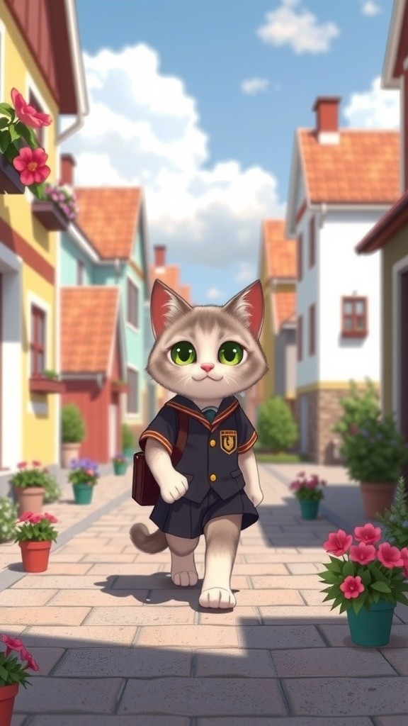 Whiskers' School Day Adventure