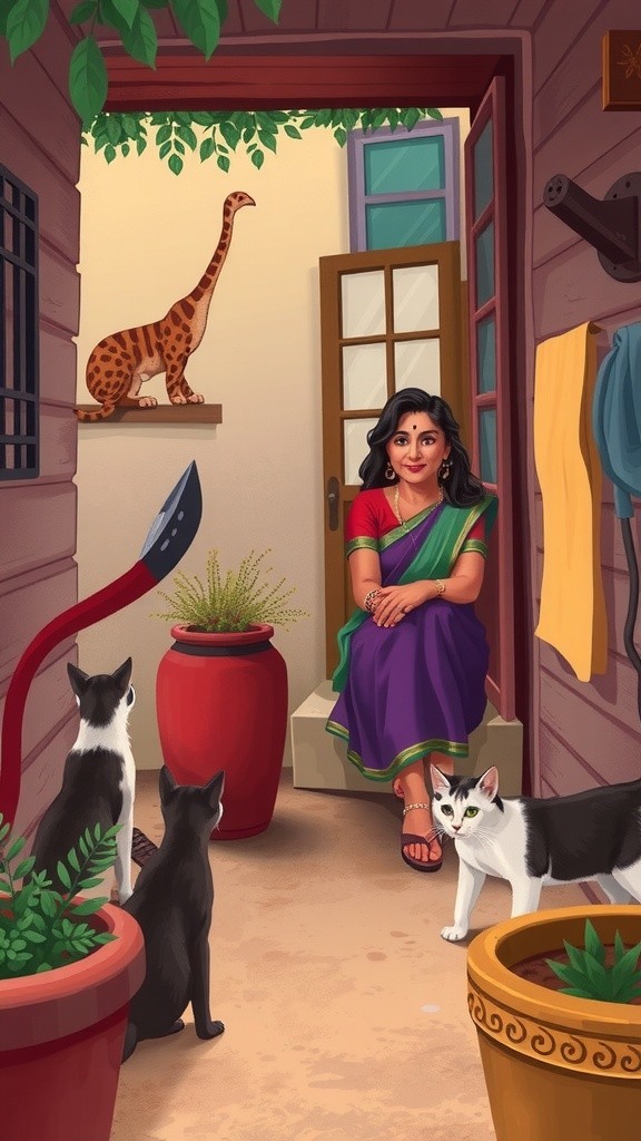 Budhi Aurat Aur Awara Billi Ki Dosti