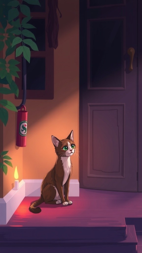 Kehangatan Keluarga dari Seekor Kucing Liar