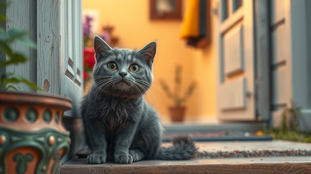 A New Friendship: The Stray Cat and the Old Lady