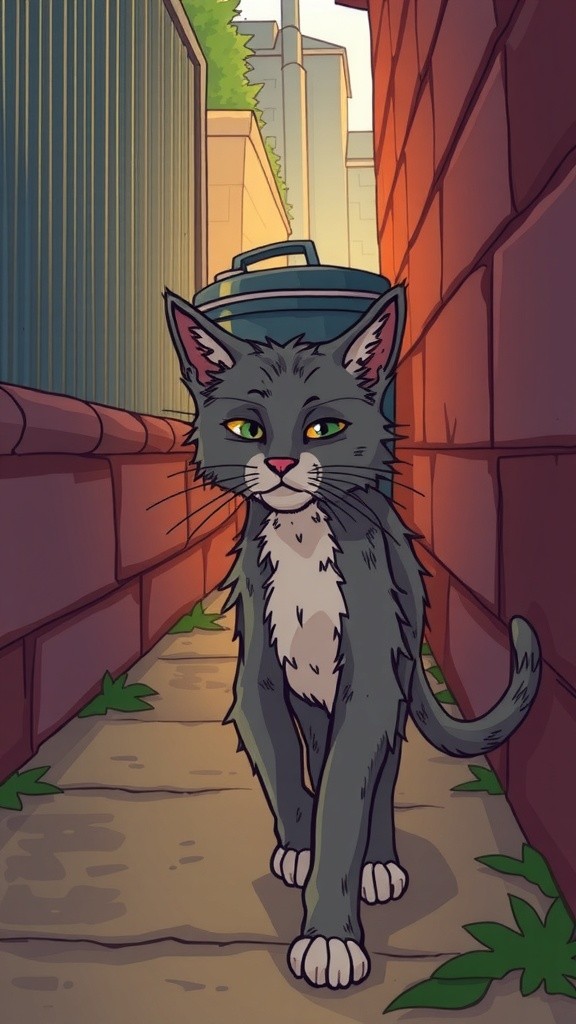 Agnes and the Stray Cat's New Family