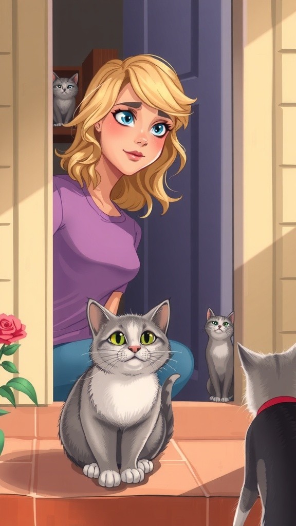 Unexpected Friends: The Stray Cat and the Kind Old Lady
