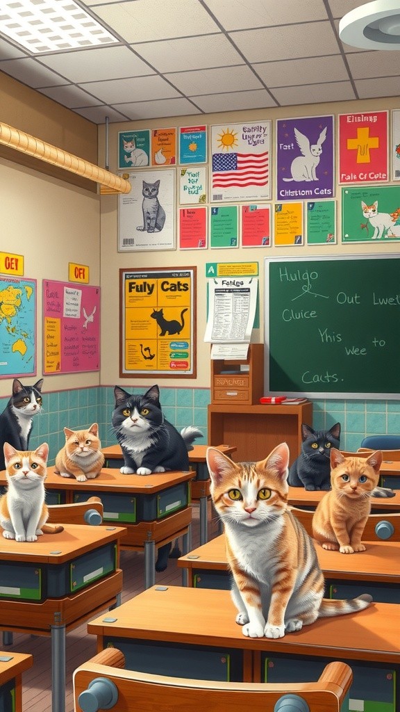 Curious Cat's Classroom Adventure!