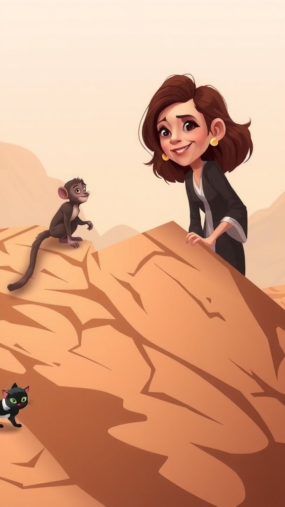 Grandmother and Monkey's Snowy Adventure