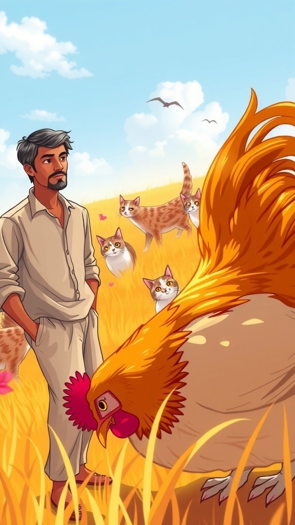 লোভের ফল: কৃষক ও মুরগি