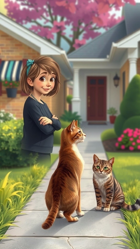 A New Friendship: The Stray Cat and the Old Lady