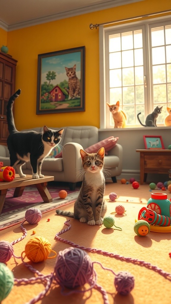 Clumsy Cat's Superhero Leap!