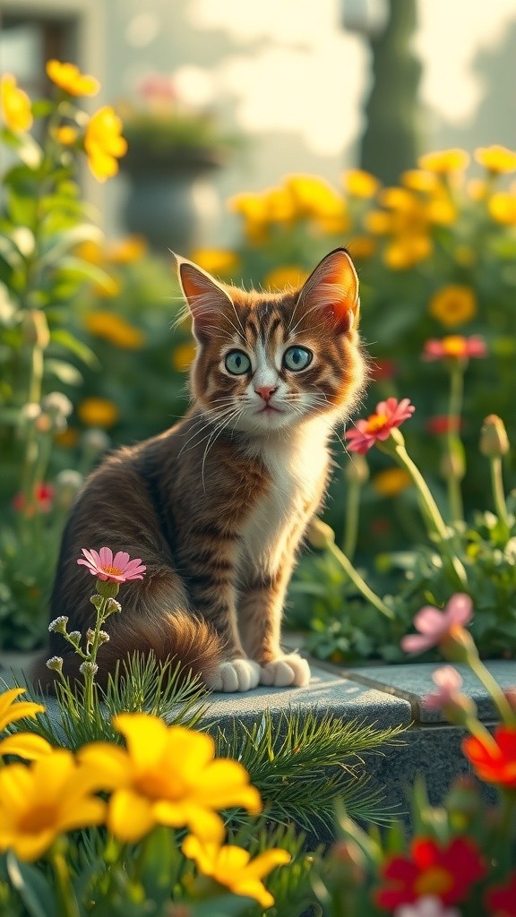 The Old Lady and the Stray Cat's Kittens