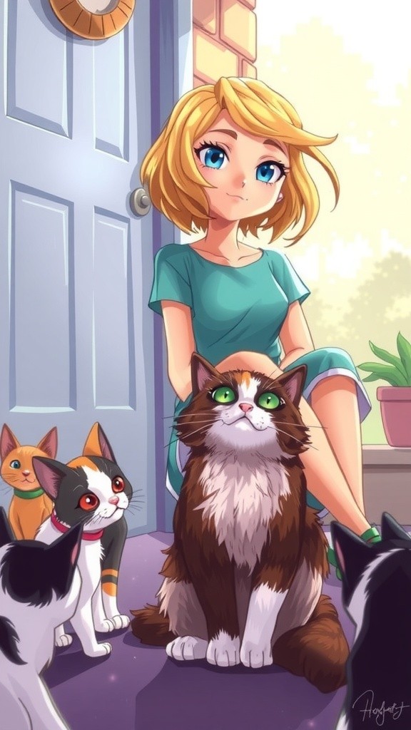 The Kind-Hearted Lady and the Stray Cat