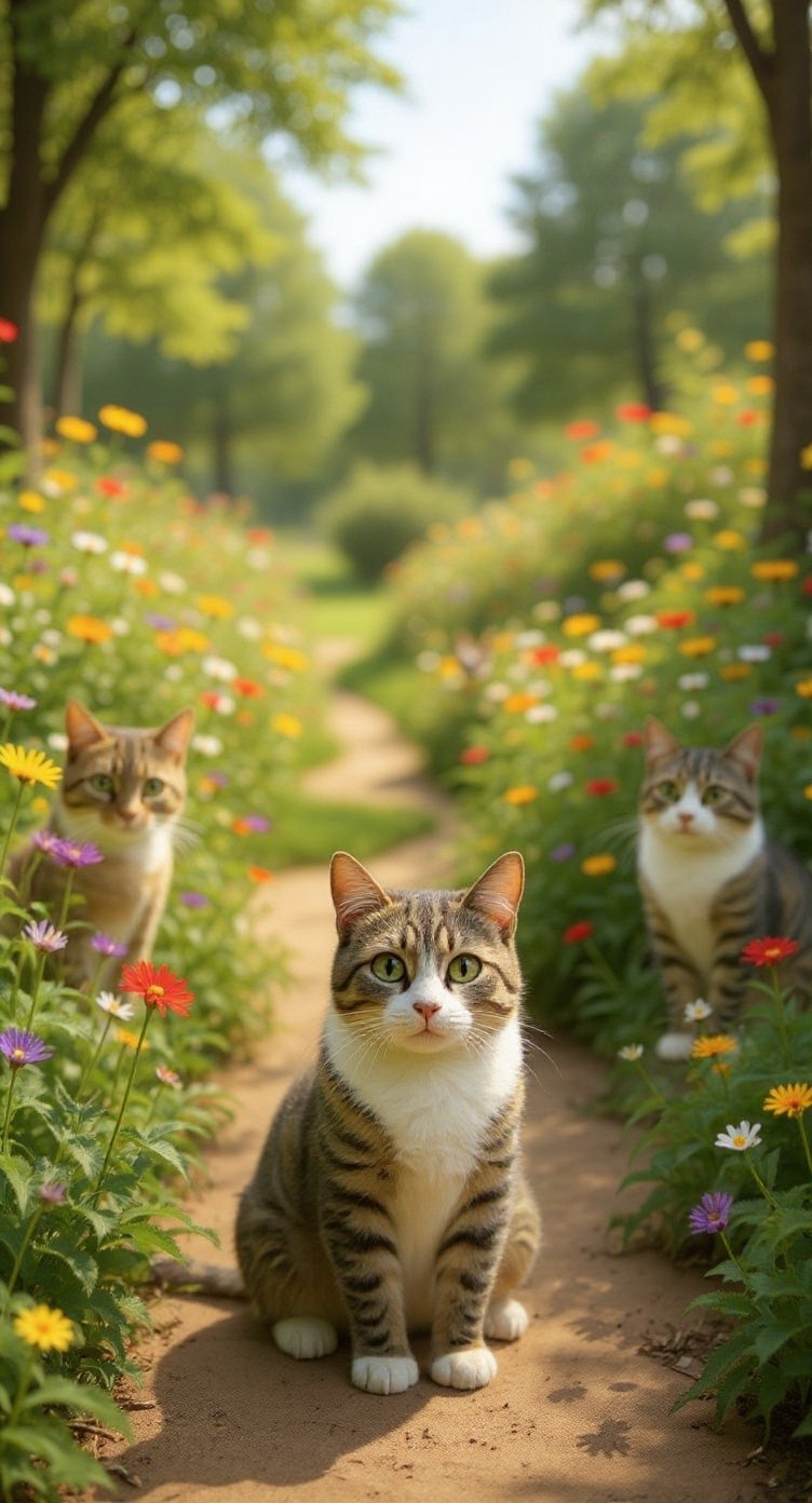 The Old Lady and the Stray Cat's Kittens