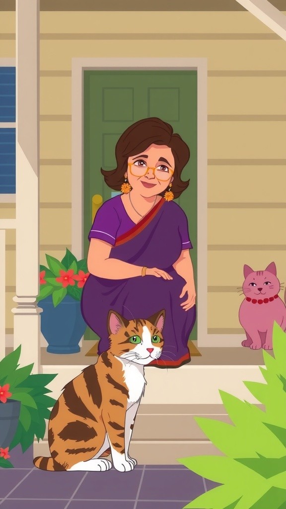 A New Friendship: The Stray Cat and the Caring Lady