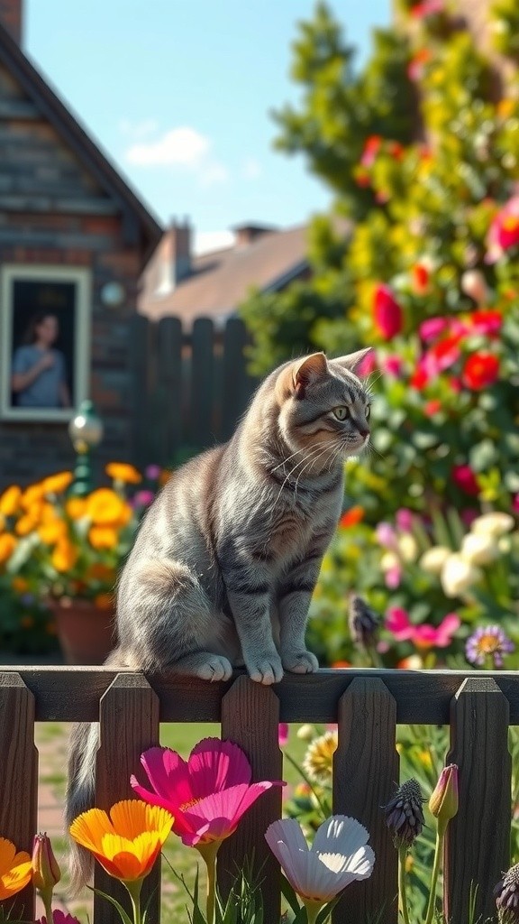 The Old Lady and Her Stray Cat Friends