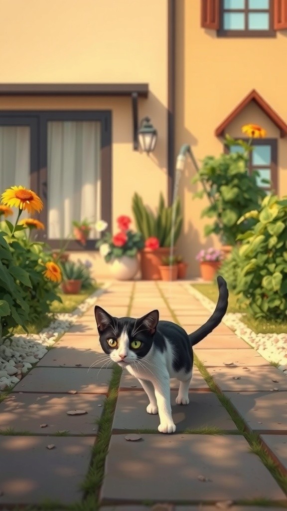 A New Friendship: The Stray Cat and the Old Lady