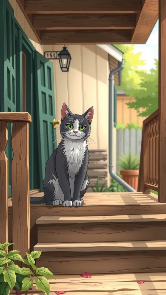 A New Friendship: The Stray Cat and the Kind Old Lady