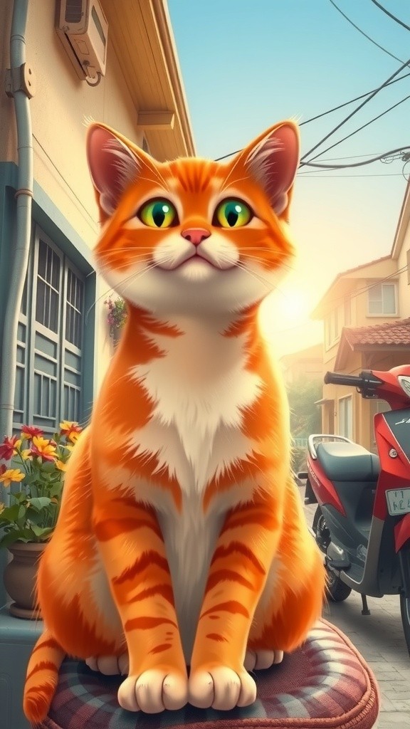 Kucing Ucil Jadi Penumpang Gratis di Motor!