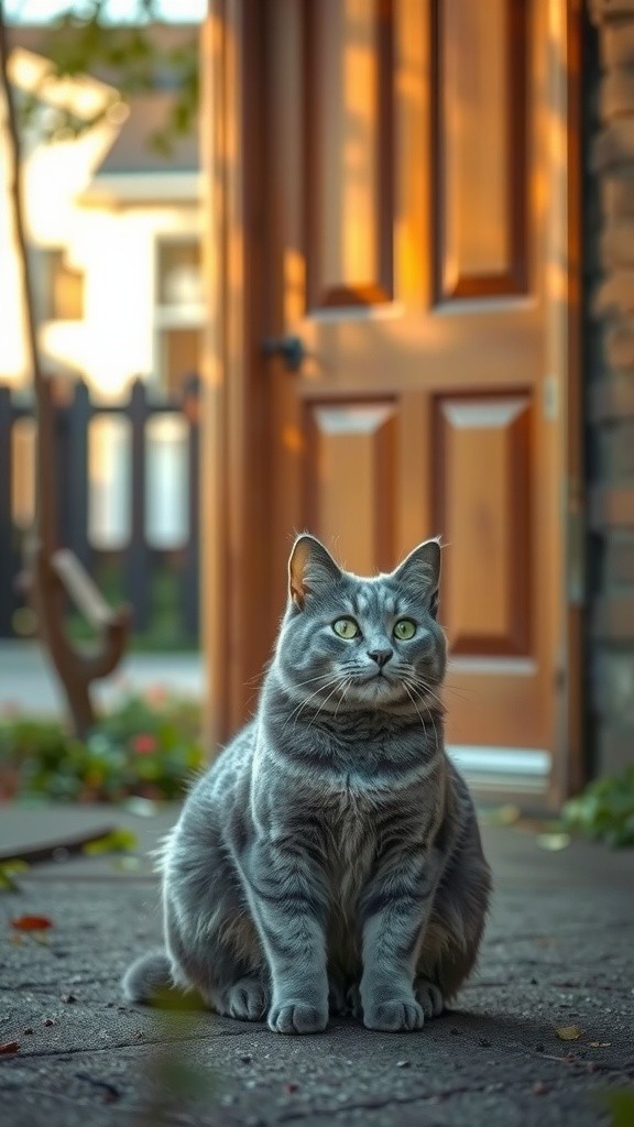 The Old Lady and Her Feline Friends
