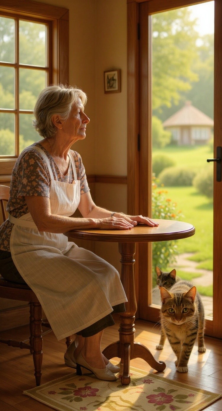 A New Friendship: The Old Lady and the Stray Cat