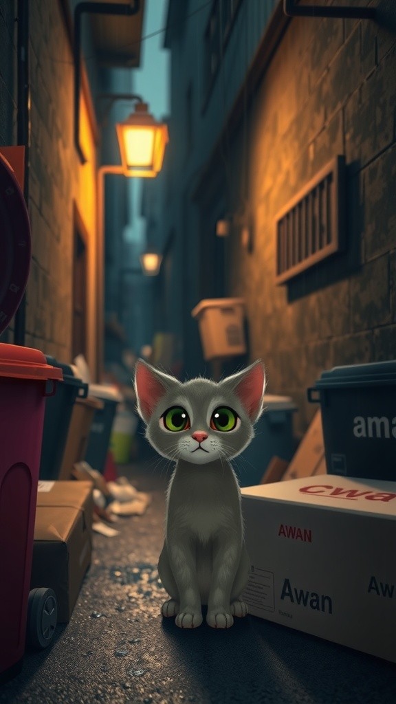 Kisah Awan: Kucing Kecil yang Menemukan Kasih