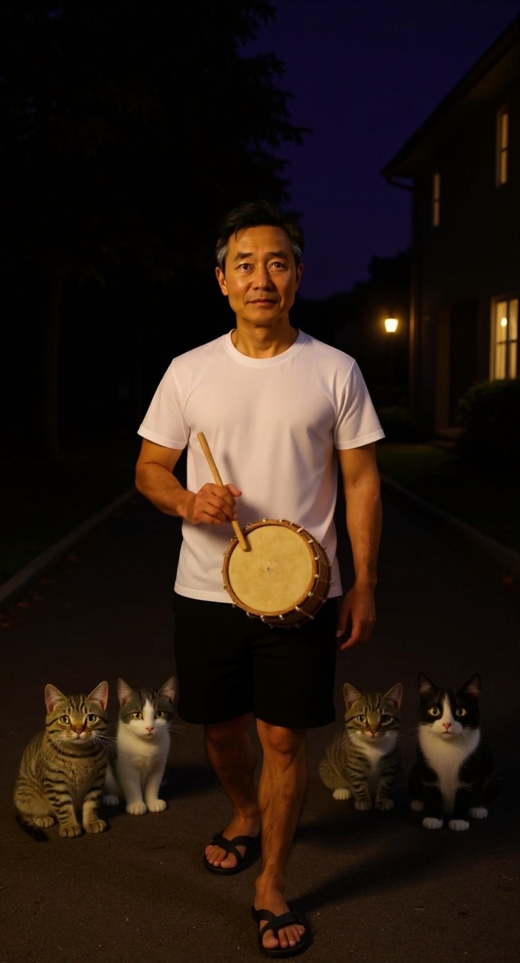 Duet Tukang Sahur dan Kucing Nakal
