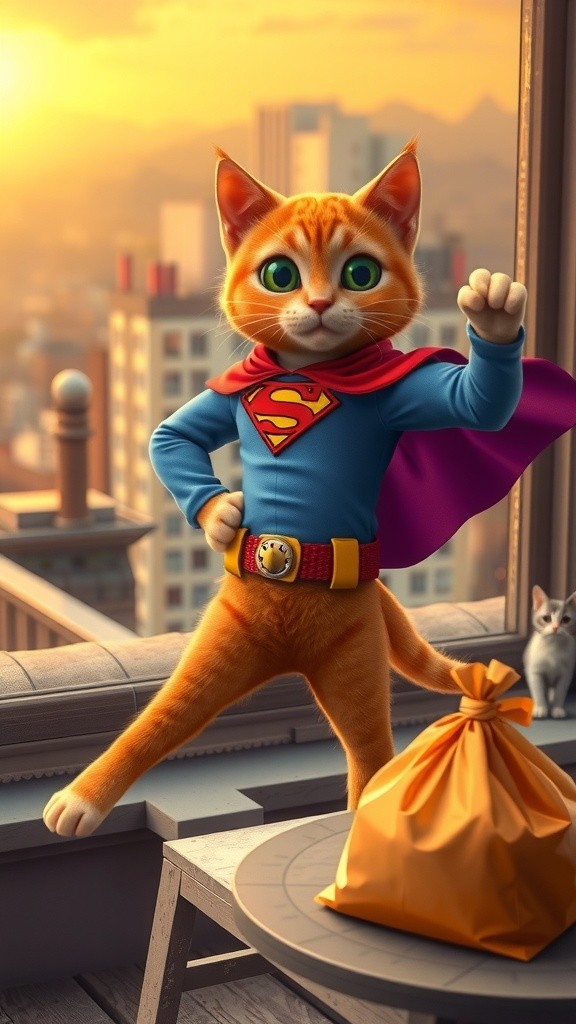 Kucing Oren: Superhero yang Baik Hati!