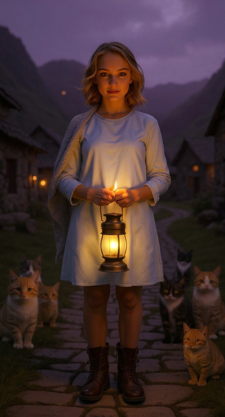 The Orphan Girl and Her Lantern