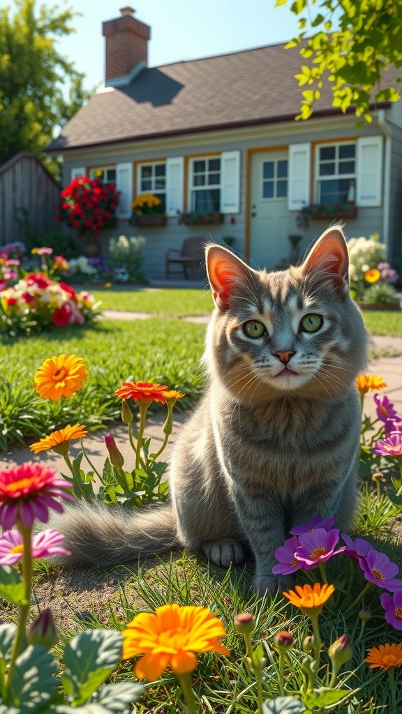 A New Family of Felines: The Old Lady and the Stray Cat