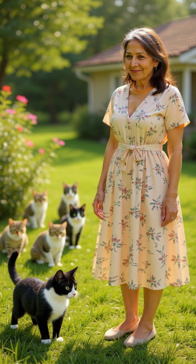 Persahabatan Unik antara Wanita Tua dan Kucing Liar