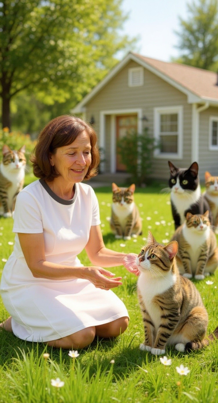 From Stray to Family: The Old Lady and the Cat