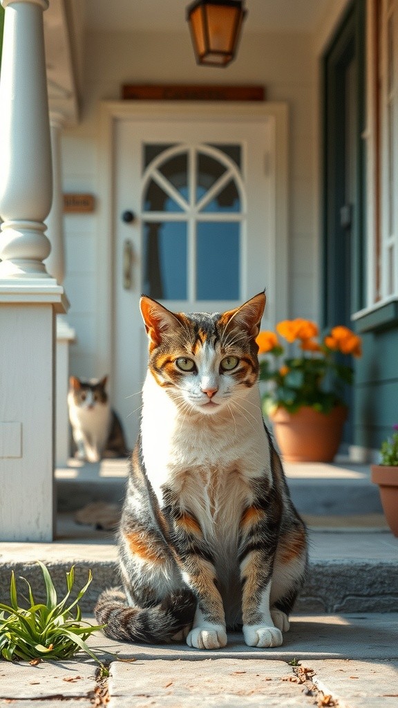 From Stray to Friend: An Old Lady and Her Kittens