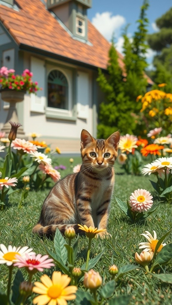 New Friends: The Old Lady and the Stray Cat