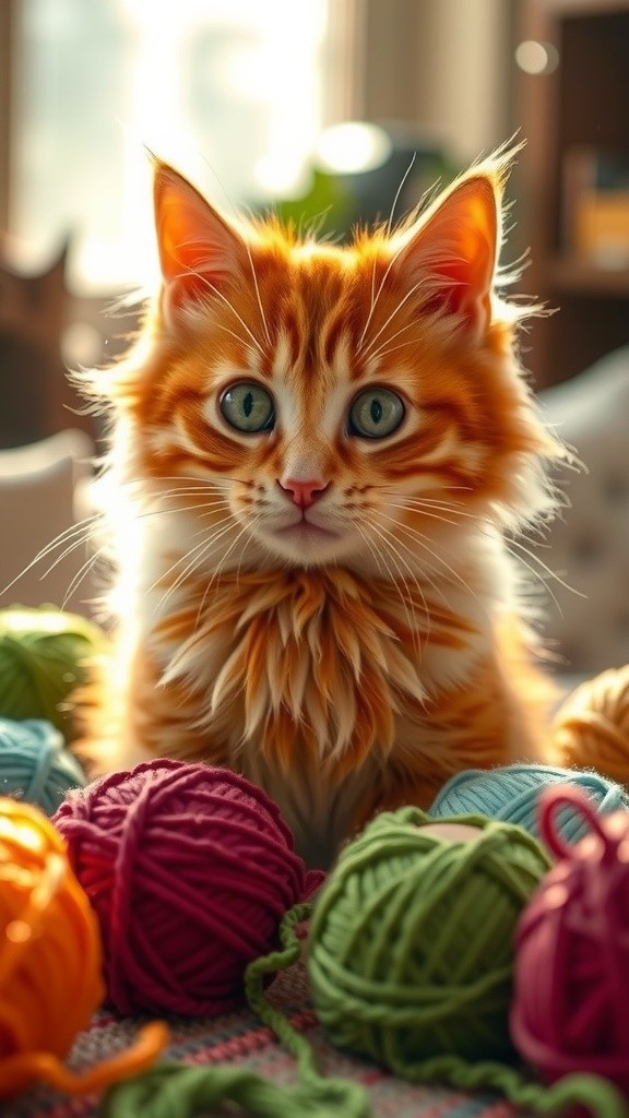 A Cat with a Lovely Family