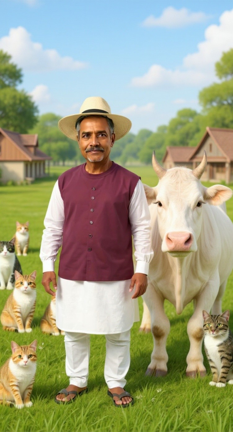 रामू और बुलडोजर: गाय की अनोखी कहानी