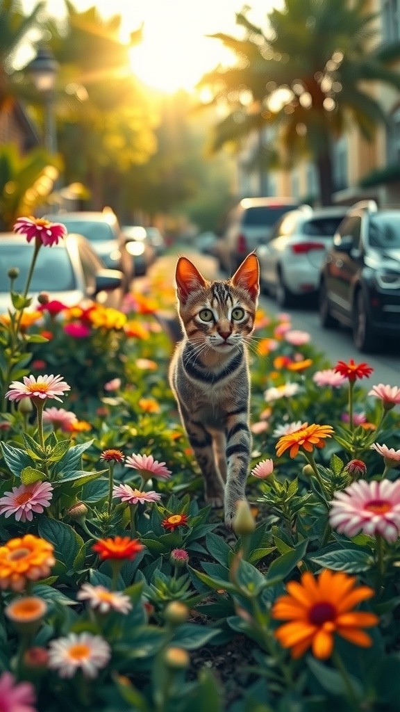 Cat in road and dog catis cry