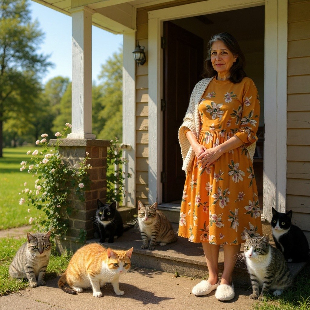 The Stray Cat and the Kind Old Lady