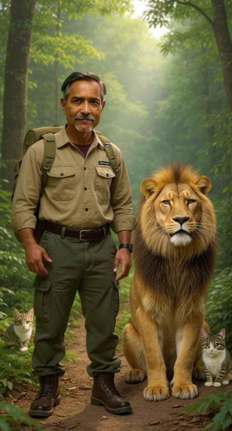 Salman Khan in the Jungle with the Lion