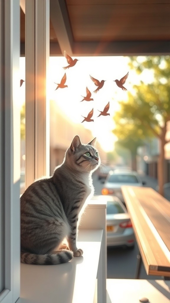 Un chat en classe