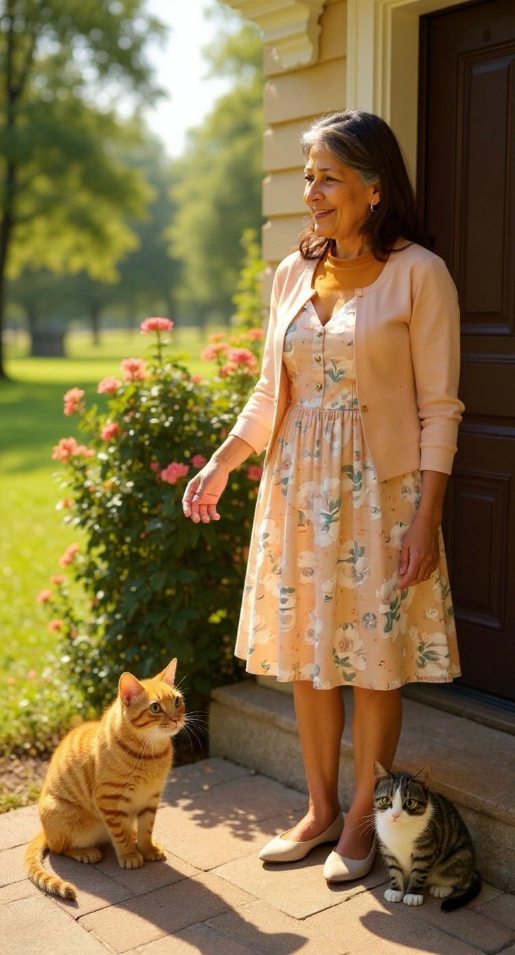 The Kindhearted Old Lady and the Stray Cat