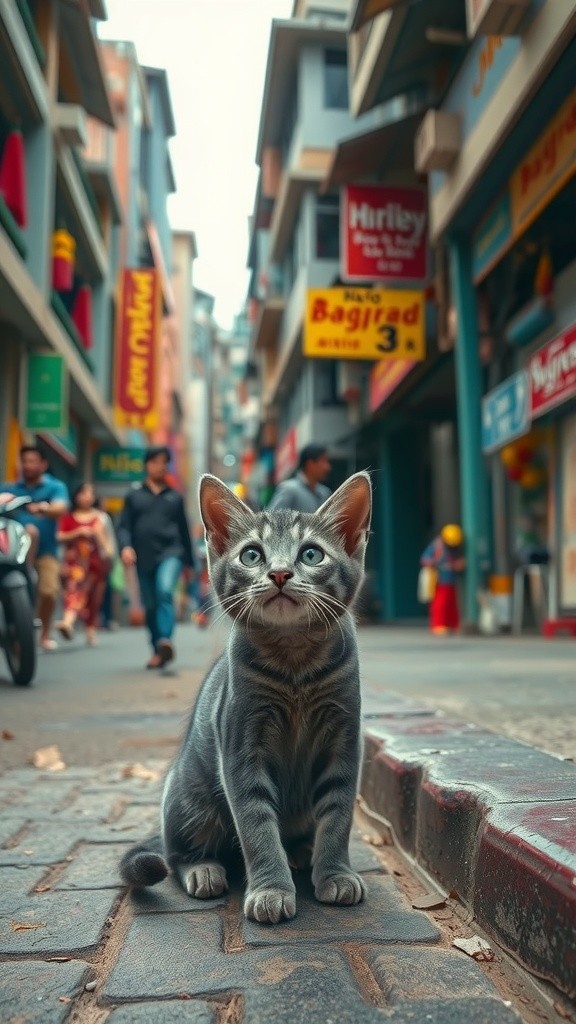 Kucing Kecil yang Mengharapkan Kasih Sayang