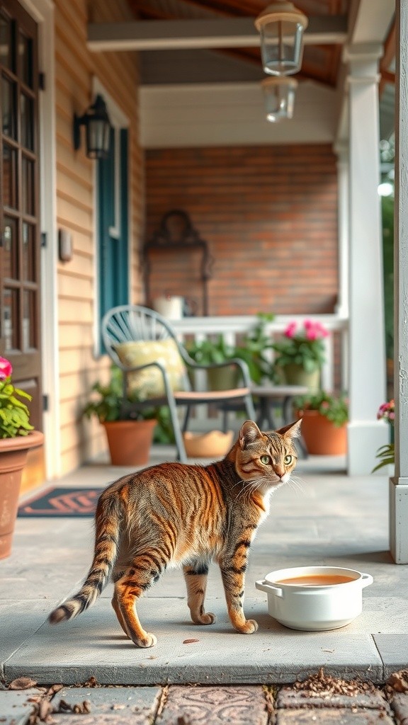 The Old Lady and the Stray Cat's Kittens