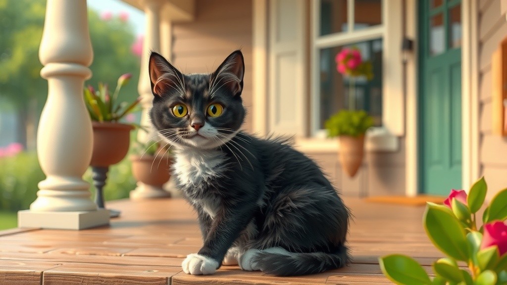 A Caring Encounter: The Old Lady and the Stray Cat