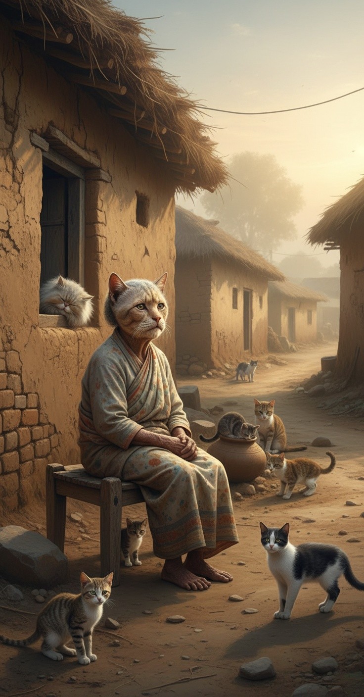 गरीब बूढ़ी औरत और उसकी प्यारी गाय