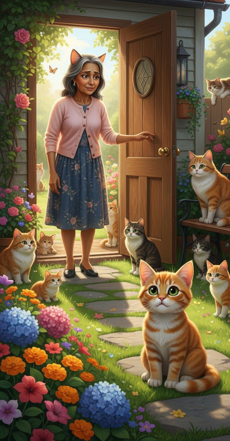 From Stray to Friend: The Tale of an Old Lady and a Pregnant Cat