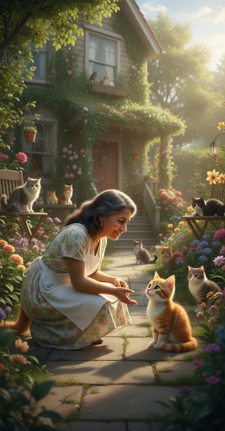 The Old Lady and the Stray Cat