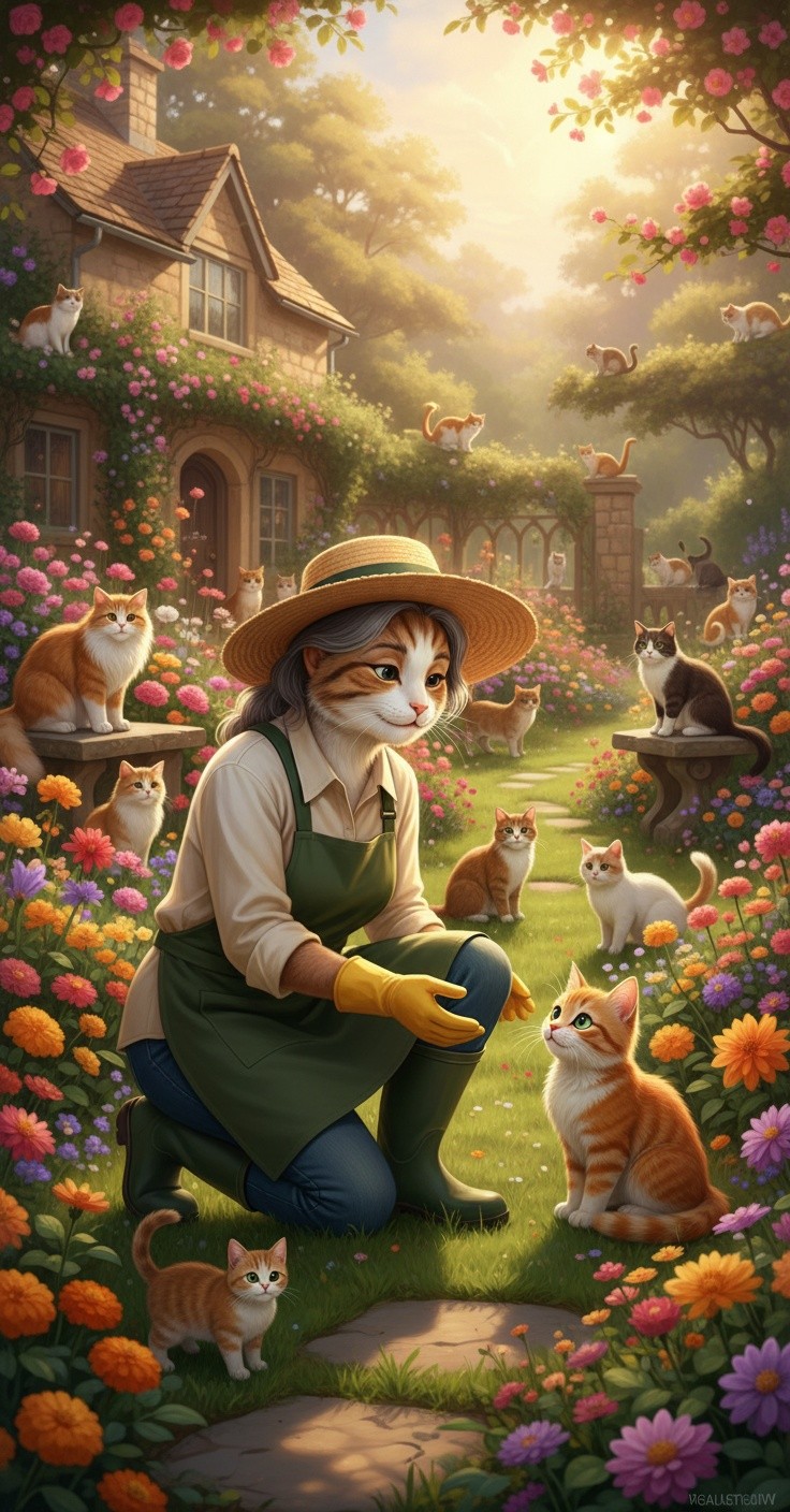 The Stray Cat and the Kind-Hearted Lady