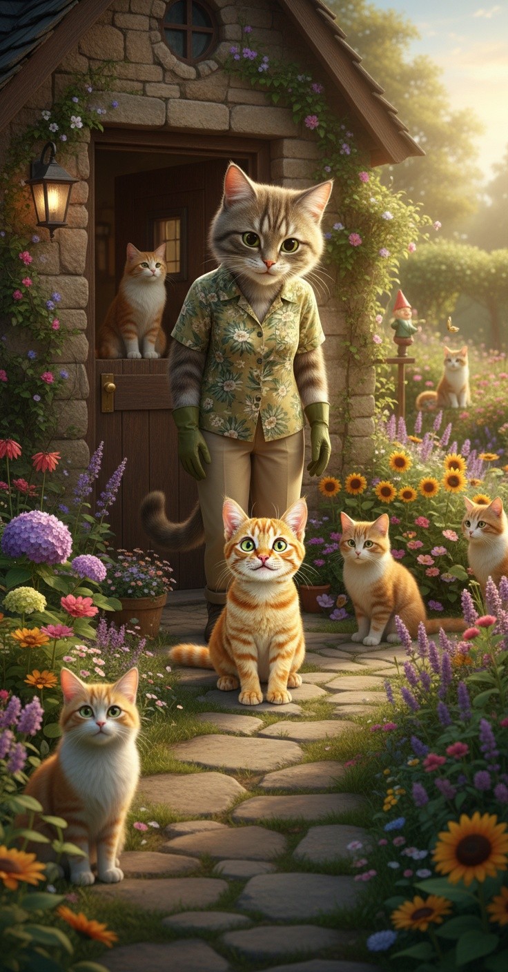 An Unexpected Friendship: The Stray Cat and the Old Lady