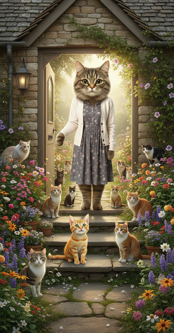 The Old Lady and the Stray Cat