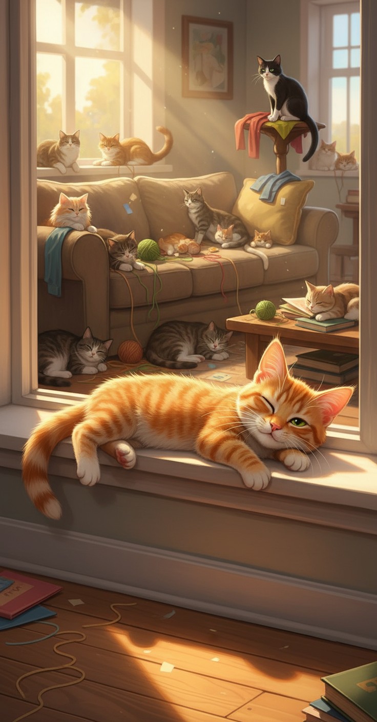 Kucing Malas dan Aksi Tangkap Lalatnya